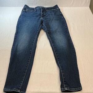 Lucky Brand womens Dark Blue high rise skinny Jeans size 6/28 (0268)